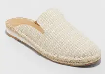 Universal Thread Tan  Mae Espadrilles Woven Slip-On Mules