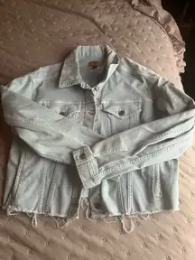 Light denim crop jacket