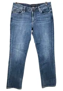 Lucky Brand Women's Mid Rise Straight Ankle Jeans Blue Stretch Denim 12/31