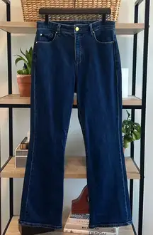 Ann Taylor High Rise The Boot Bootcut Curvy Fit Dark Wash Jeans, 10