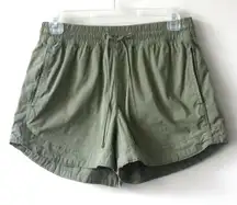 Sonoma Cotton Army Green Adjustable Drawstring Shorts with Pockets Small