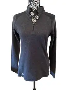 Adidas Quarter Zip Pullover Sweatshirt Long Sleeve T Shirt Lightweight Sporty At