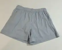 Aerie Real Good Blue Striped Shorts Size XL NWT Lightweight Pull-On