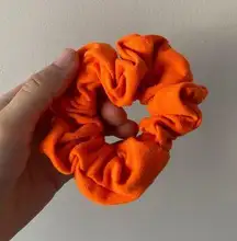 Handmade Bright Orange Recycled  Scrunchie