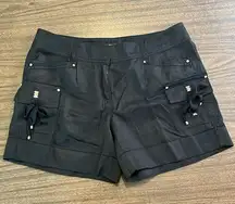 NWT White House Black Market WHBM Size 4 Black Shorts