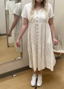 Pretty Maxi Midi White Dress 