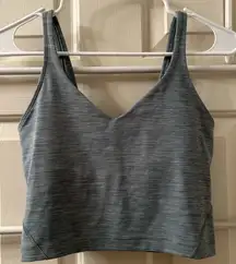 Lululemon Align Tank Top Size 6 Heathered Tidewater Teal Tight Fit Cropped