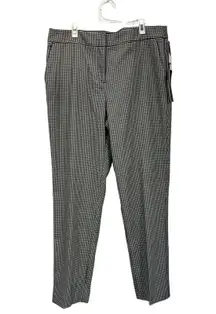 Rachel Zoe Black White Houndstooth Pants Size 10 Slim Ankle Stretch