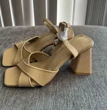 Amazon Elegant Beige Strappy Heels
