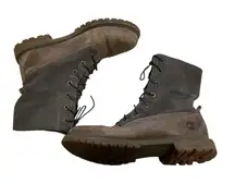 Timberland women’s Harris leather tweed fold over combat boots size 9