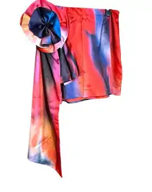 NWT The Drop Colorful Women's Mini Skirt with Flower Accent Size Large