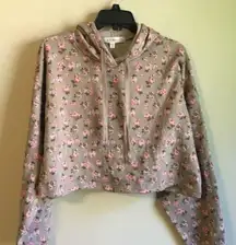 Row a medium floral hoodie