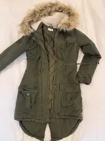 LA Hearts olive green coat