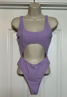 PacSun Lavendar One Piece Cut Out Women’s Bikini Swimsuit Cute Bathing Suit M