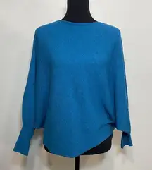 Kerisma Teal Blue Batwing Lightweight Sweater Womens