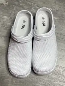 BH Clog Mule Women Sz 10 White Foam Comfort Shoes w Sport Mode New‎ S-600