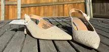 Nwt Women's Milan Slingback Heels - A New Day size 8 pearl wedding guest spring