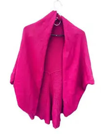 Chico’s size L rose shrug cotton nylon angora.