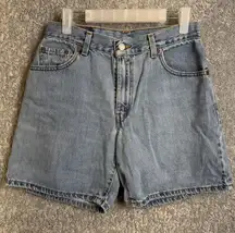 Levis 550 Shorts Womens 8 High Rise Relaxed Fit Denim Zipper Vintage Inspired