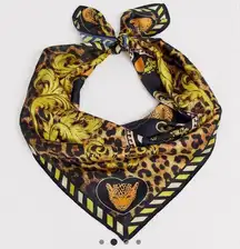 Monki chain print scarf in black