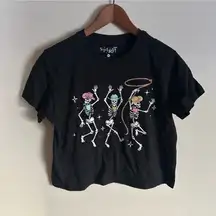 Spirit Halloween | Cowboy Skeleton Graphic Cropped Tee