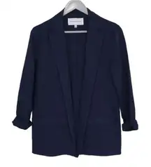 ✨Cupcake & Cashmere Wheeler Linen Blend Navy  Sz Medium Blazer✨