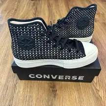 CONVERSE Ctas Lift hi black braided platform shoes sneakers women’s 8 new in box