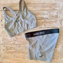 🤍🖤 Nike Dri-fit Matching Set Bra & Pro Shorts🖤🤍~sm/med