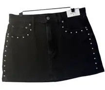 Abercrombie & Fitch Skirt Women's Black High Rise Denim Mini Skirt Size 31 Indie