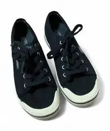 KEEN Women Black Canvas Lace Up Casual Comfort Low Top Sneakers Shoes Size 7