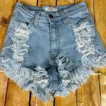 MIU Size Small Distressed Denim Shorts