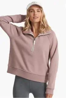 Vuori Restore Half Zip Sweater Sz Small In Umber Pink Relaxed Fit