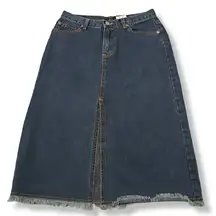Nine Planet Skirt Size 7 Blue Denim Skirt A Line Jean Skirt 