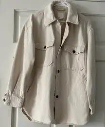 H&M Beige Oversized Denim Jacket