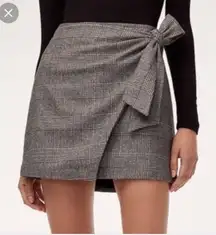 Aritzia Wilfred Tie Front Plaid Mini Skirt Sz 8