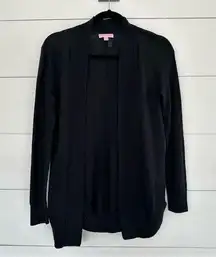 Lilly Pulitzer Micaila Black Metallic Open Cardigan Sweater