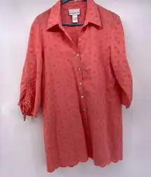 5/$25 Susan graver style Womens large pink long