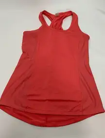 Calia Women's Mesh Criss Cross Back Workout Yoga Active Tank Top Orange Small