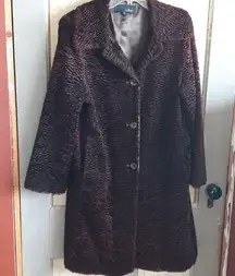 Utex Vintage Faux Curly Lamb Coat