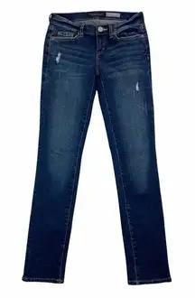 Aeropostale Dark Wash Distressed Skinny‎ Jean