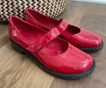 Ramon Tenza Red Patent Leather Mary Jane Lug Sole $250 7