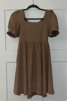 Brown Babydoll Dress 