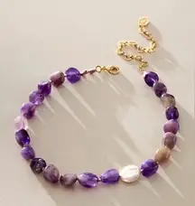 NWT Free People x Ariana Ost Aurora Choker in Amethyst