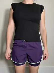 Nike Dri Fit Purple Black Zebra Athletic Shorts Fit like size Small
