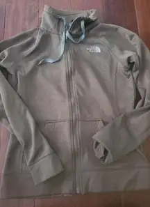 The North Face Olive Green Full-Zip Jacket Size Xs Womens