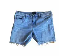 Hudson Custom Jean Shorts Cutoffs Raw Hem Denim Distressed Sz 31 Stretchy