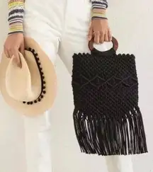 Black Crochet Bag