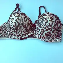 NWT 36B Animal Print Light Padded Converti…