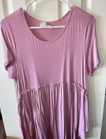 Dress Up Pink Babydoll Top