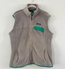 Patagonia Re-tool Polartec Gray Fleece Zip Up Vest